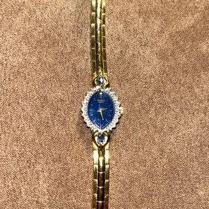 Pulsar vintage Elegant Gold and Blue Women's Watch